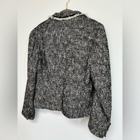 NWOT Talbots Blazer Black Tweed Classic Jacket Button Front Women’s Size 12 - Picture 2 of 6